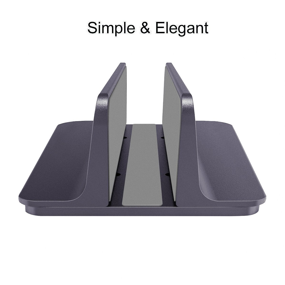 MOSISO Vertical Laptop Stand, Adjustable Aluminum Alloy Holder, Space Gray