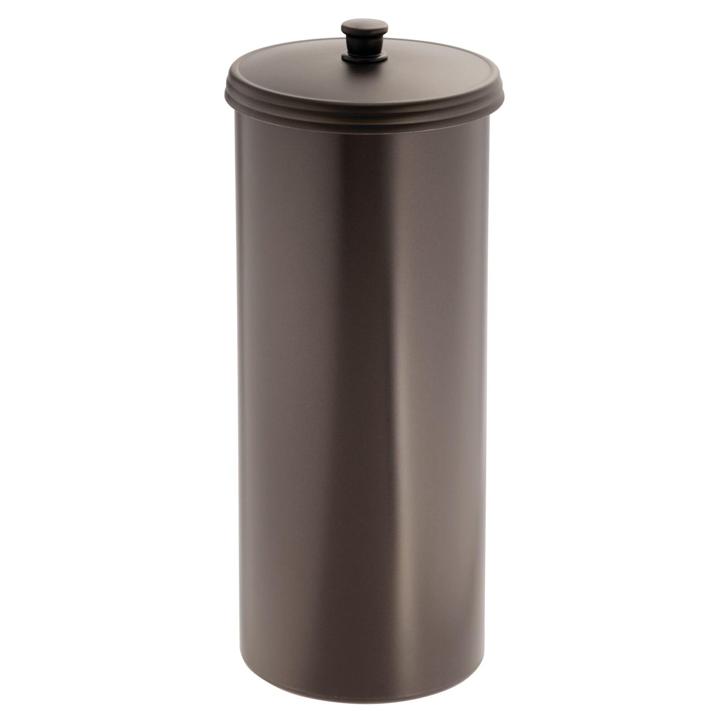 iDesign Kent Toilet Roll Storage Free Standing, Practical Plastic Toilet Paper Holder, Easy Bathroom Toilet Roll Storage Solution for 3 Toilet Rolls,