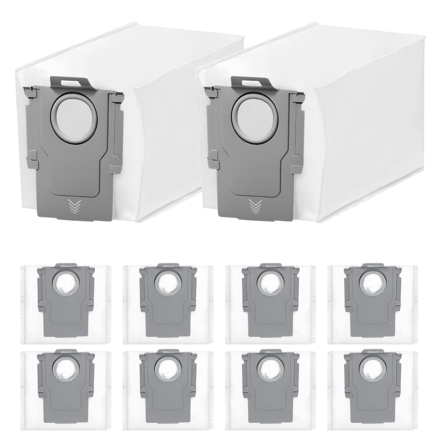 10 Pack Dust Bags Compatible with Roborock Qrevo Pro, Qrevo MaxV, Qrevo S, Qrevo Master, S8 Max Ultra Robot Vacuum Cleaner, 3L Capacity Replacement