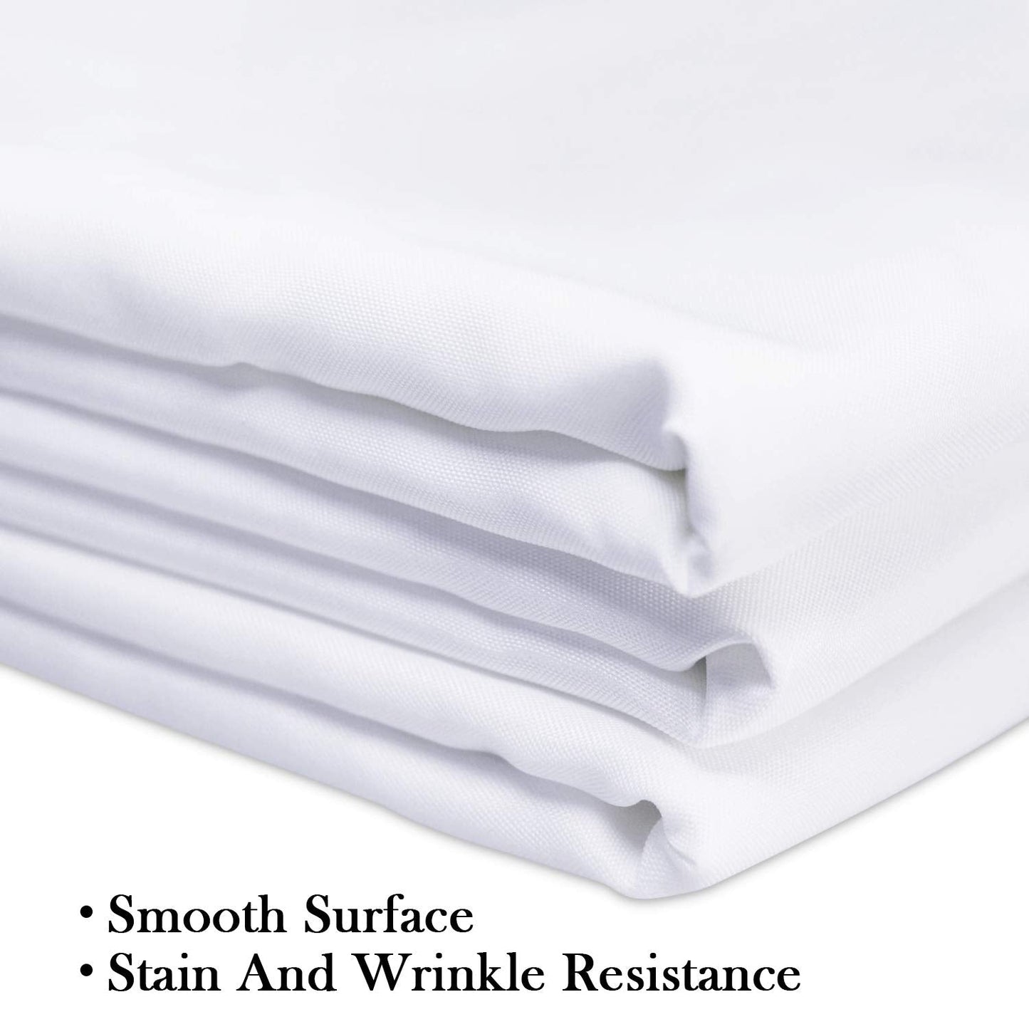 Kapwall 6 Pack White Round Table Cloth - 90Inch (228cm) Quality Tablecloth Table Cover for Wedding/Banquet/Restaurant/Party.