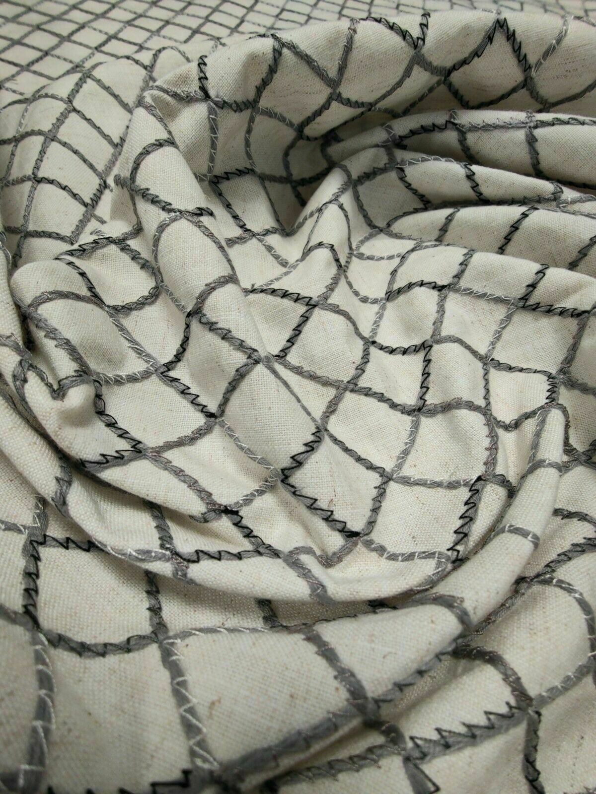 Porter & Stone Woburn Dove Curtain Upholstery Fabric 1.3 Metres