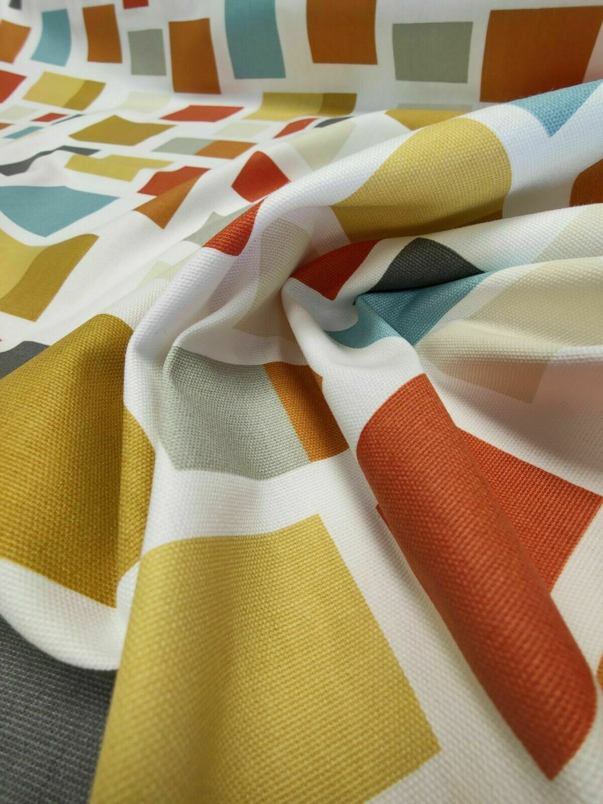 Scion Blocks Multicoloured Curtain Fabric By The Metre