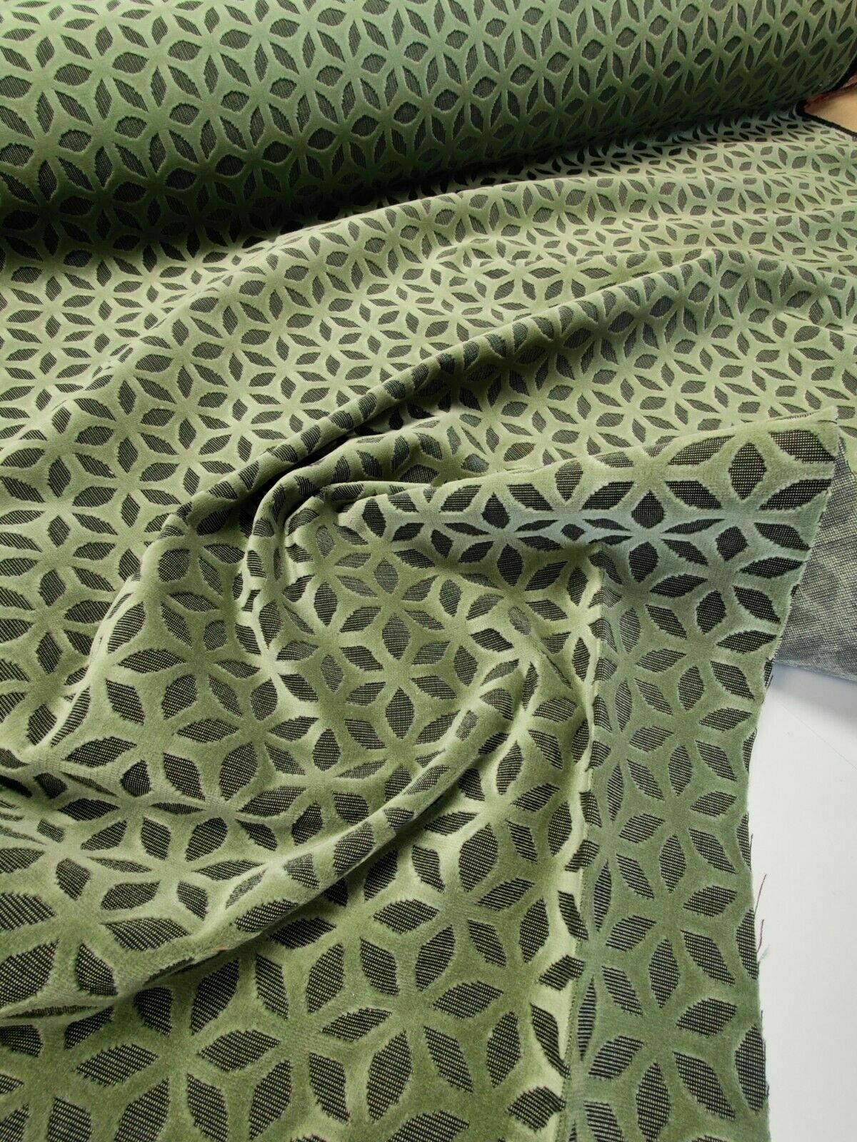 Panaz Merletto Celadon Upholstery Fabric By The Metre