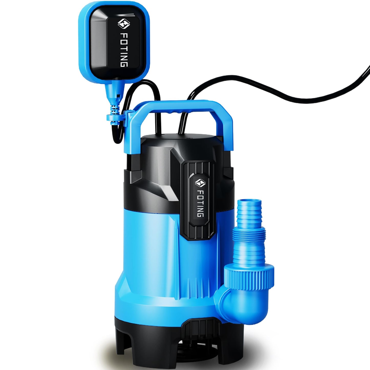 FOTING 16000 L/H Submersible Water Pump with Float Switch, 550W Electric Sump Pumps for Dirty/Clean Water, Portable Water Pump for Garden Pond, Pools,