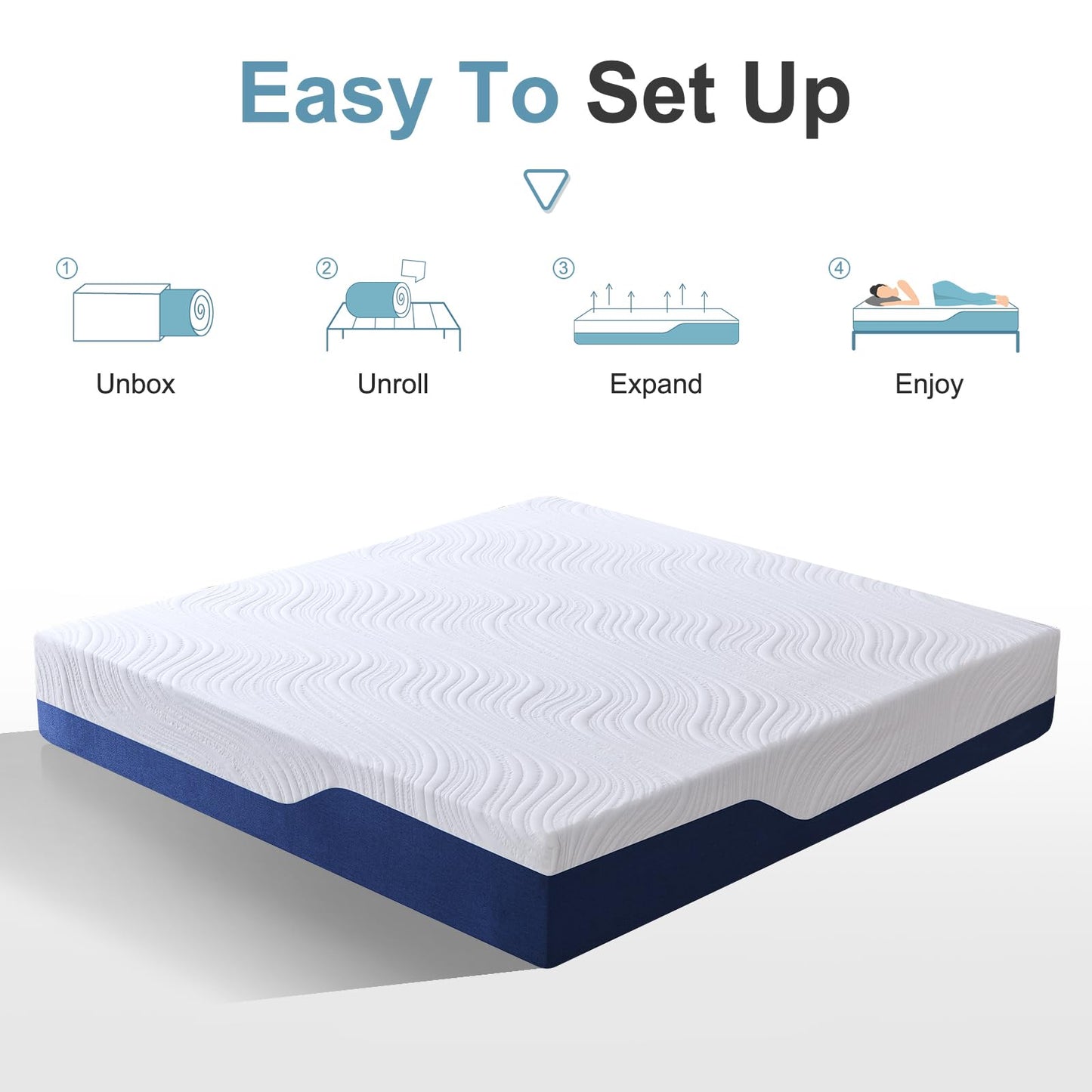 Hiimgo Single Mattress Medium Firm Memory Foam Mattress 90x190x25cm