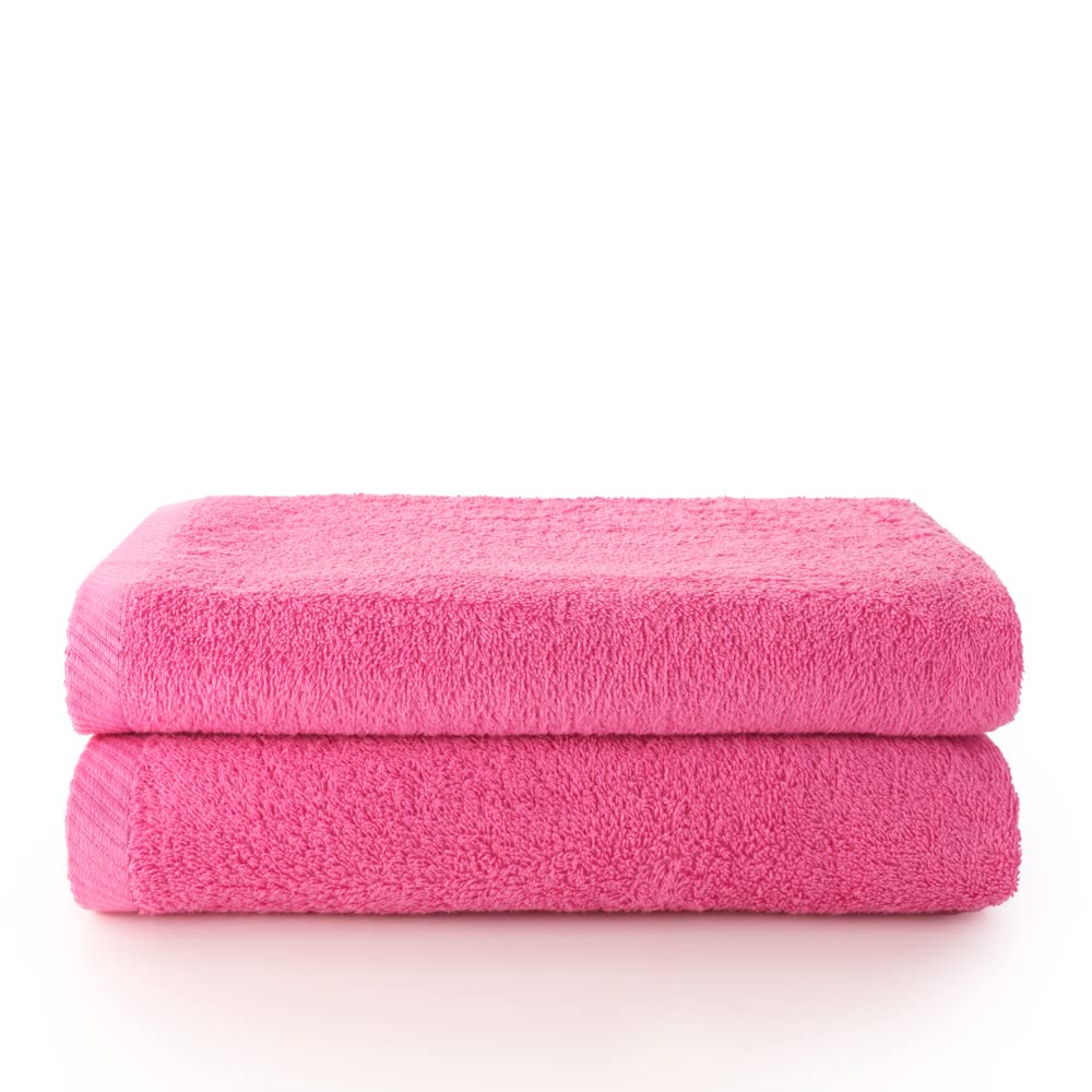 Top Towels - Set of 2 bath or shower towels - Bath towels - 100% cotton - 400 g/m2 - Measure 70 x 140 cm