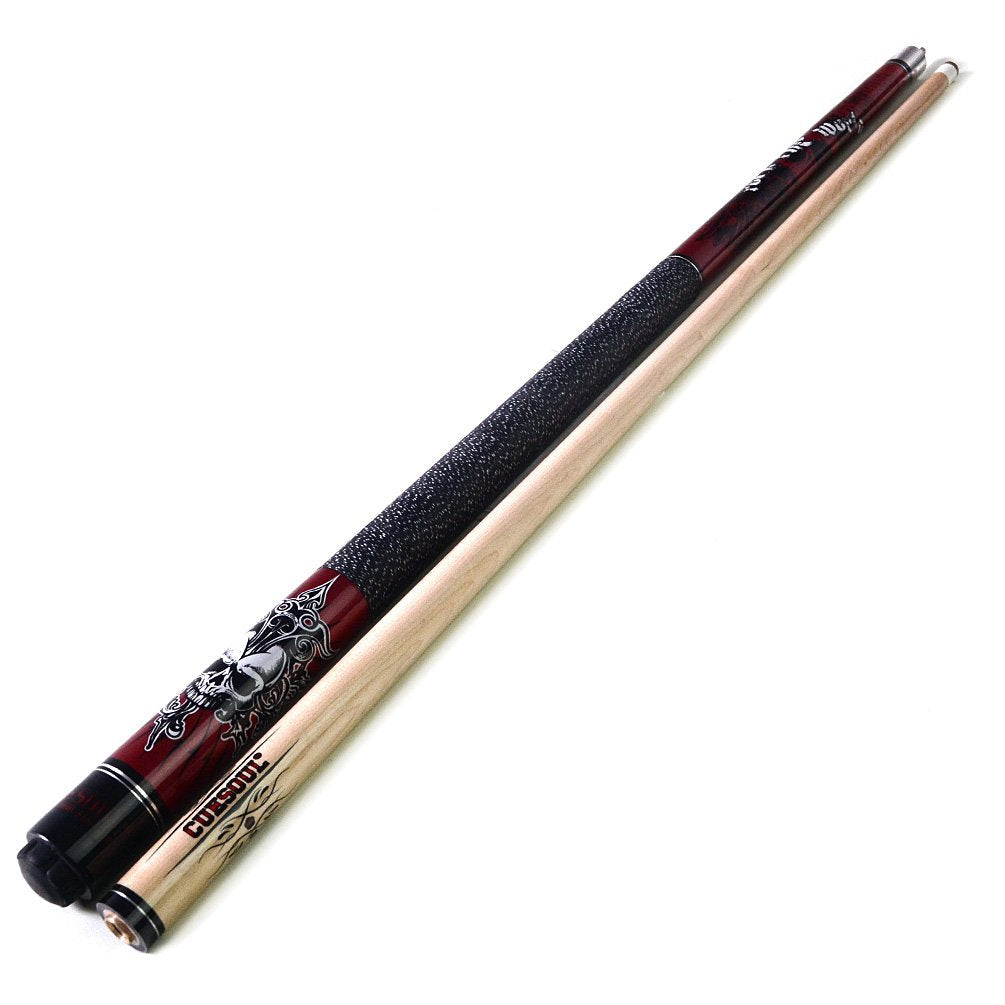 CUESOUL ROCKIN Series 58" 21oz Maple Pool Cue Stick Set with Joint Protector/Shaft Protector and Cue Towel(G408)