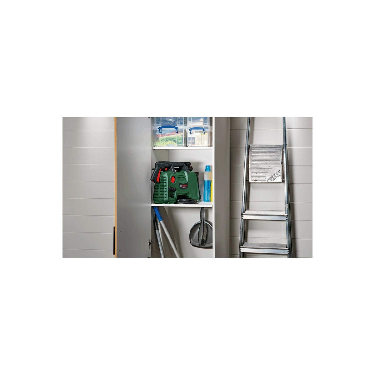 Bosch Pressure Washer EasyAquatak 100 Long Lance (1100 W, 3 m hose, Max. flow rate: 330 l/h, variable fan jet nozzle, in carton packaging)