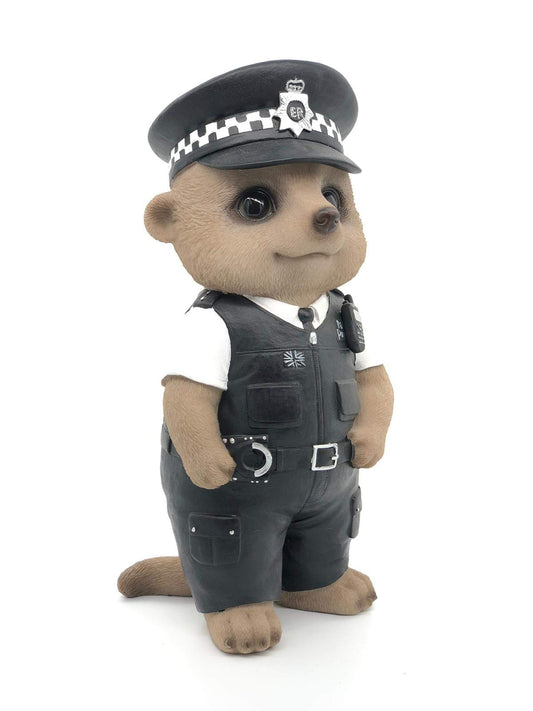 Vivid Arts - Policeman Baby Meerkat Home or Garden Decoration (XMK-2333-D)