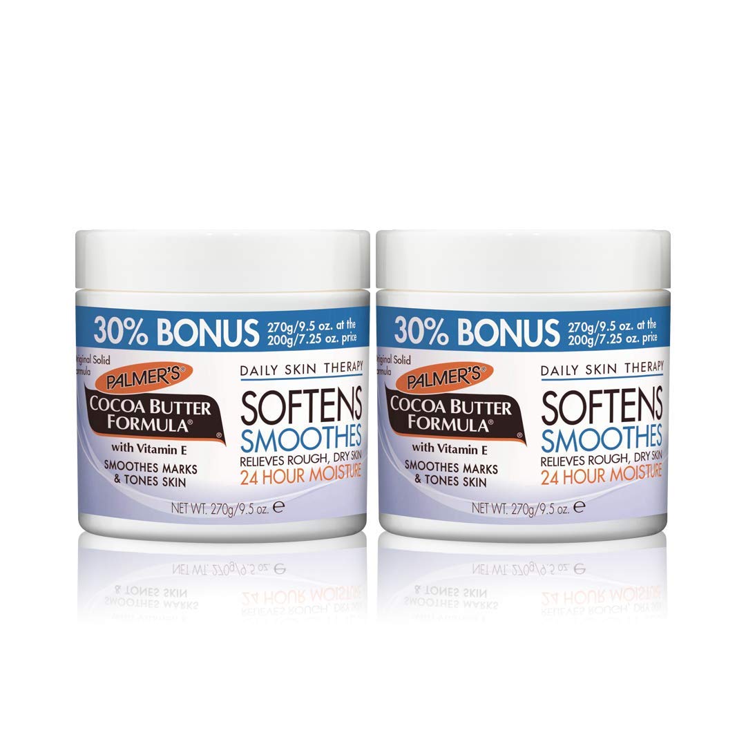 Palmer's Cocoa Butter Solid Formula Bonus Pack FREE 30% EXTRA | 2 x Solid Formula Jars - 270g