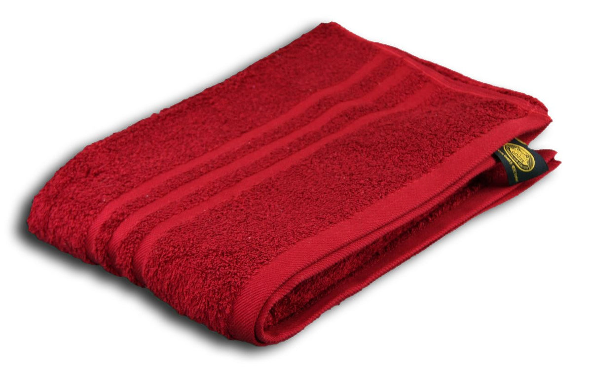 Gzze - Elegant Hand Towel Set of 2, Sylt, 100% Cotton, Heavy Weight 440 g/m, 50 x 100 cm - Bordeaux