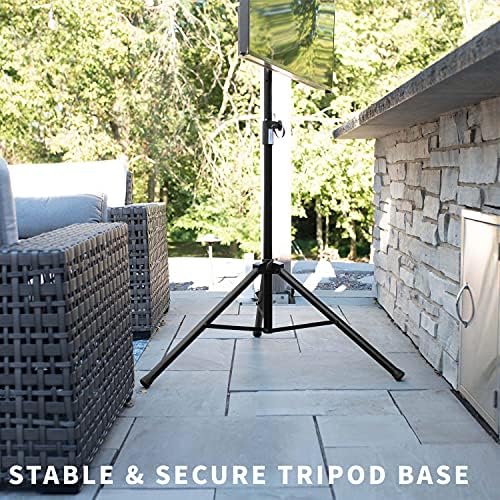 VIVO Black Tripod LCD LED Flat Screen TV Display Floor Stand, Portable Height Adjustable Mount
