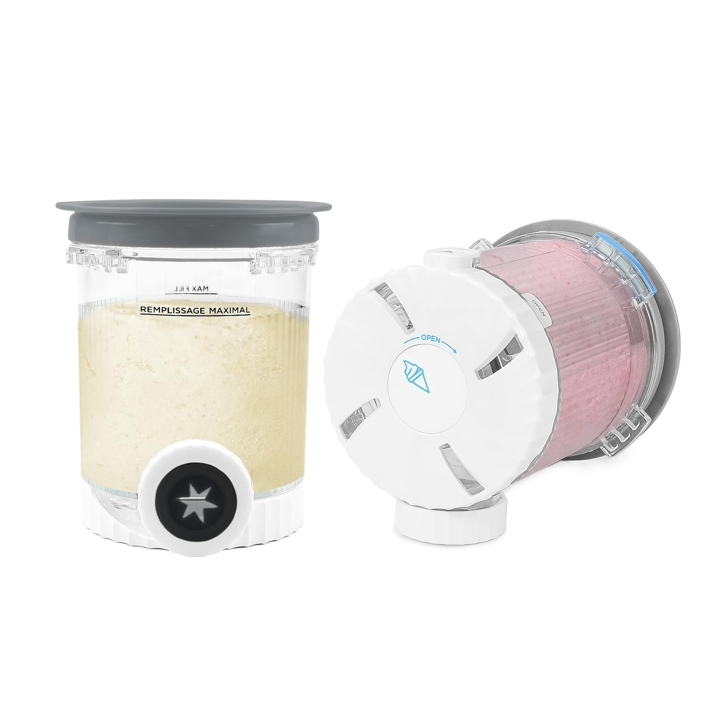 Nepfaivy Ice Cream Tubs for Ninja Swirl - 2 Pack Creami Tubs Compatible with Ninja Swirl by CREAMi Soft Serve & Ice Cream Maker NC701UK NC700 Series,