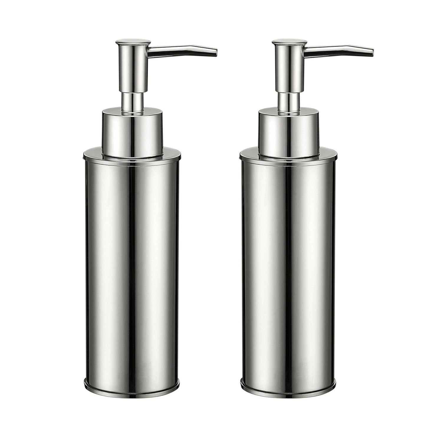 BGL Soap Dispenser 2 Pack, Free Standing Liquid Soap Dispenser, 304 Stainless Steel Hand Soap Dispensers for Kitchen & Bathroom, Chrome