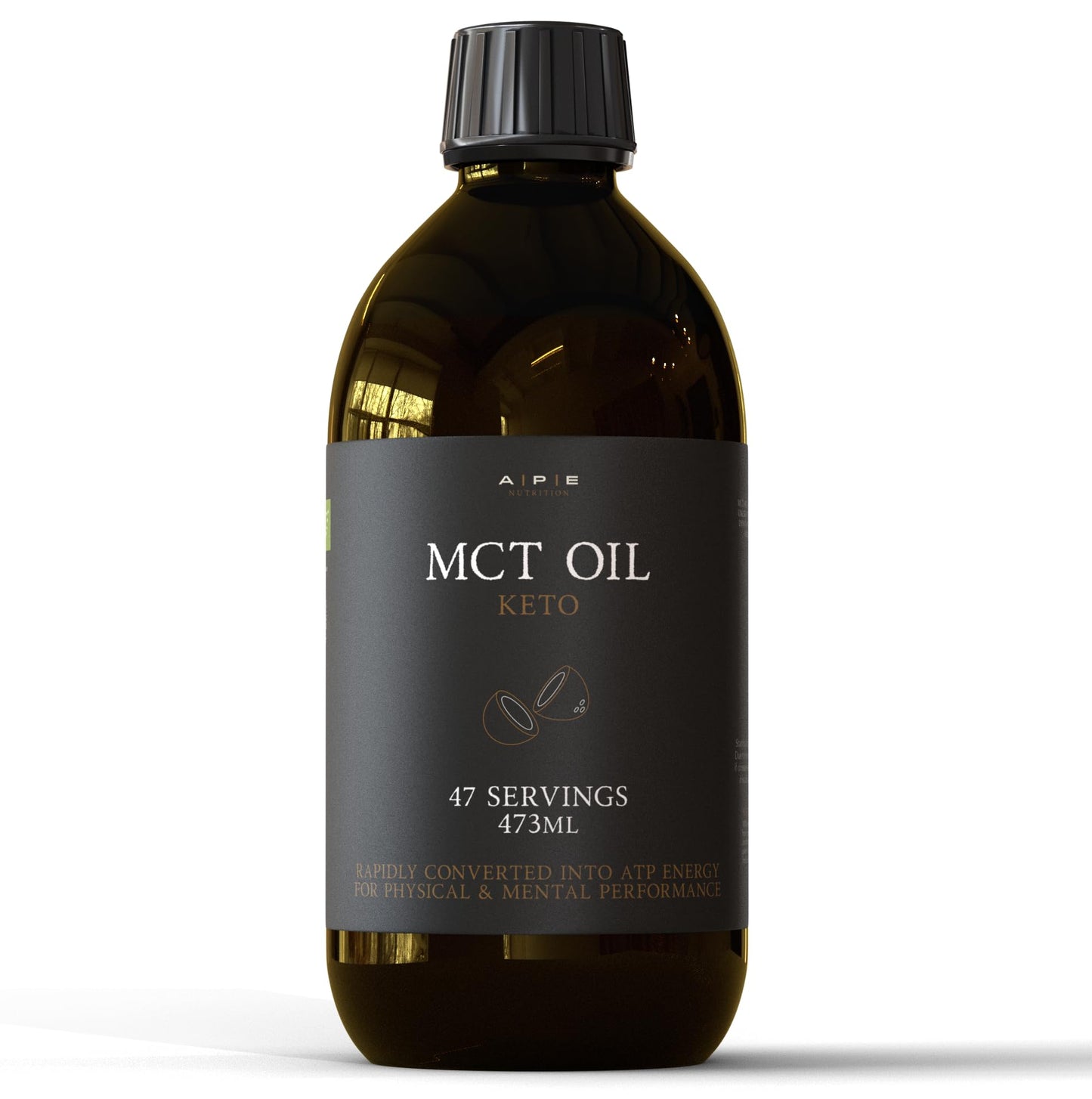 APE Nutrition C8 & C10 MCT Oil 100% Pure Coconut | Supports Keto Diet, Ketone Boost Intermittent Fasting for Energy & Mental Clarity, Vegan | 500ml