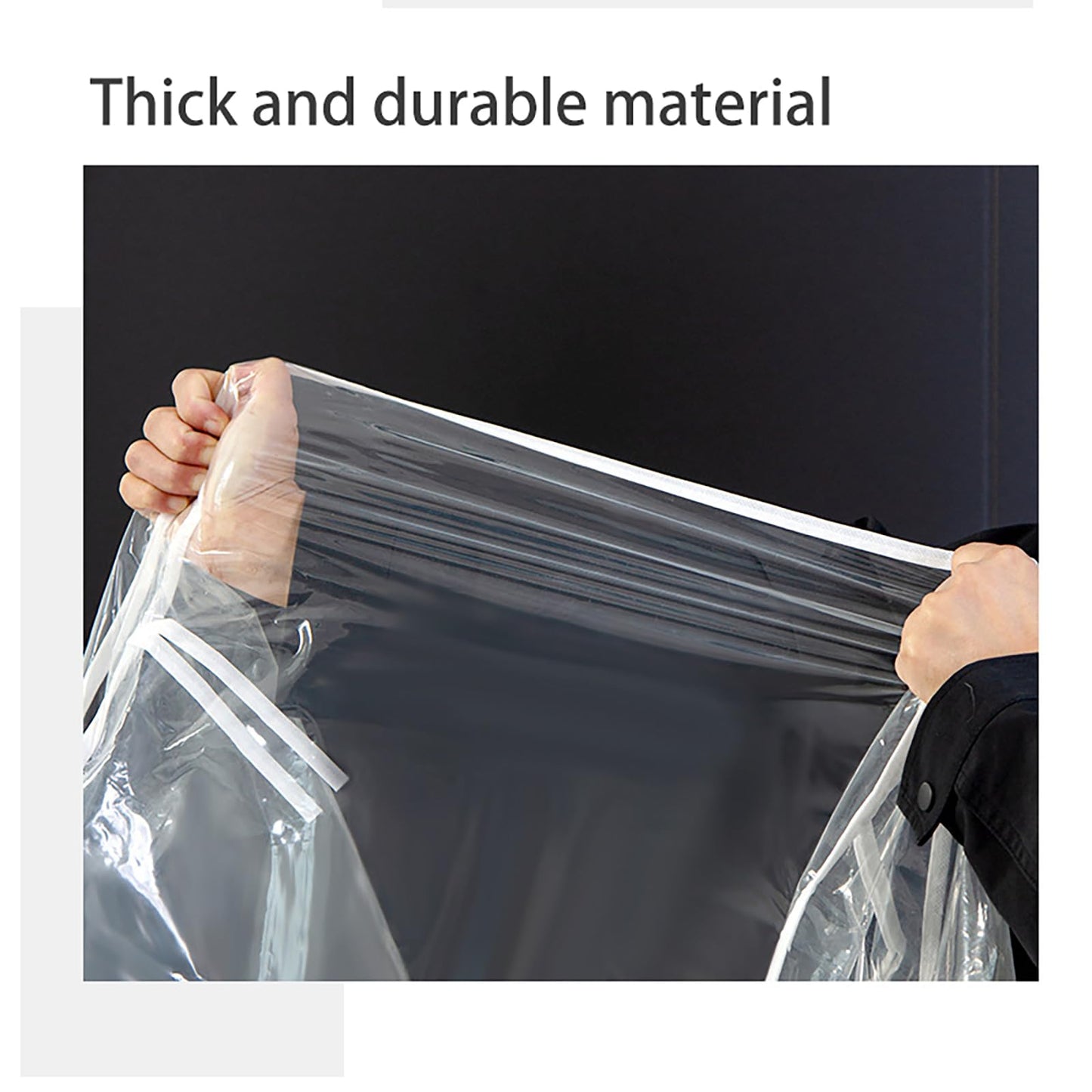 XIANTIAN6ft Transparent Clothes Rail Cover Strong Zipped Hanging Coat Large Protective Garment Cover