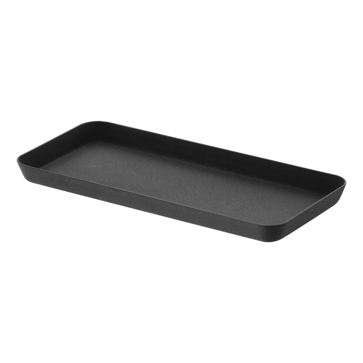 Yamazaki 4222 TOWER Amenity Tray L, black, Steel, Minimalist, 22 x 10 x 1.5 cm