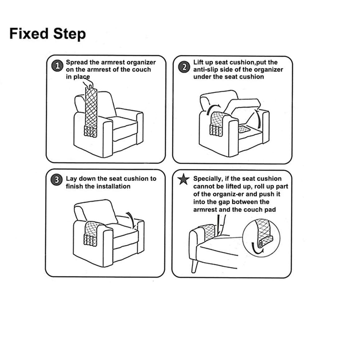 BEISIJIA Sofa Armrest Organiser, Hanging Caddy Storage Bag for Armchair Couch, Remote Control Holder for Phone, Books, Magazines, Glasses