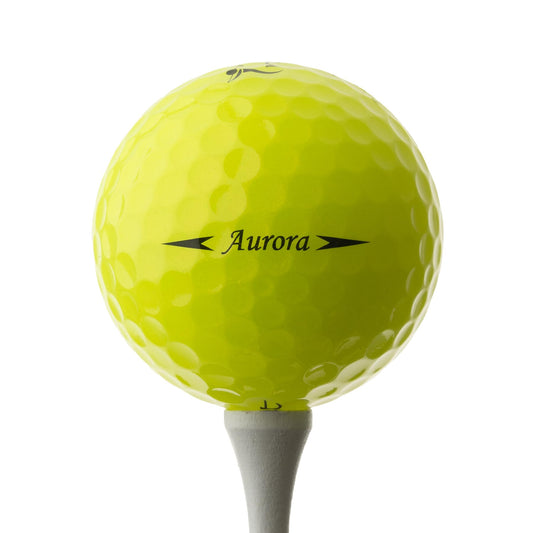 Trust Aurora Yellow Crystal 3-Piece Urethane Golf Ball, K9 Dynamic Core, Soft Feeling, Easy to Spot (Yellow, 1 Dozen)