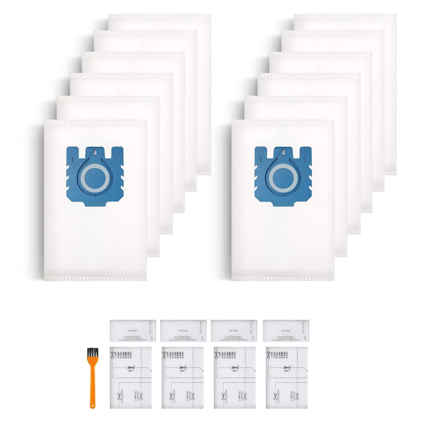 12 Packs GN Dust Bags Compatible with Miele Hoover Bags,Miele C3 Hoover Bag, Complete C1 C2 C3 Cat & Dog S2 S5 S8 S400 S600 S2000 S5000 And S8000