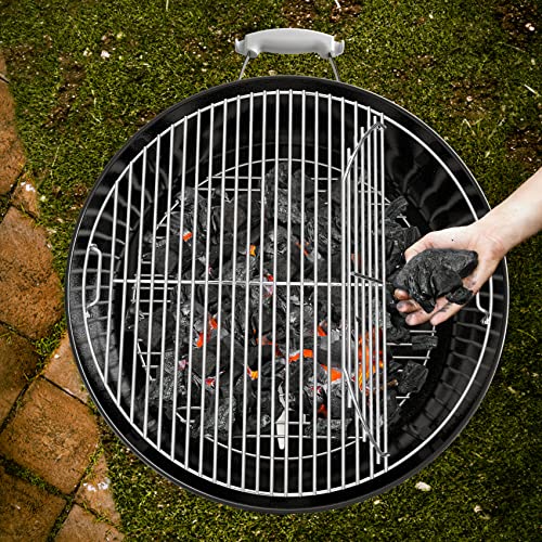 onlyfire Stainless Steel Cooking Grate,BBQ Grill Grate With Single Side Opening with Detachable Handle,for Weber 22-Inch Charcoal Grill