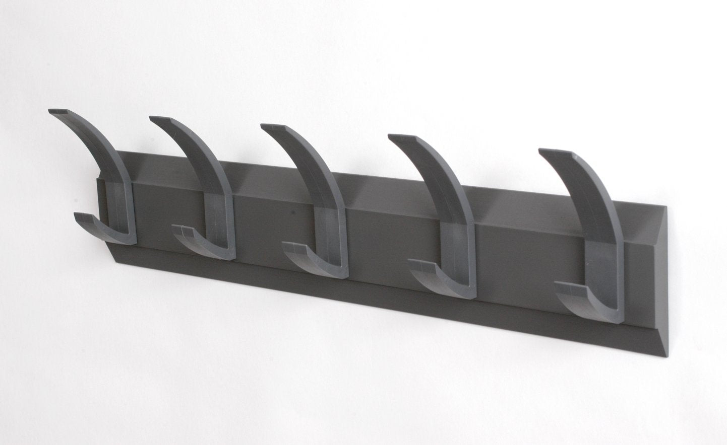 Acorn Linear Hat and Coat Wall Rack with Conclealed Fixings 8 Hooks Graphite Ref 319883