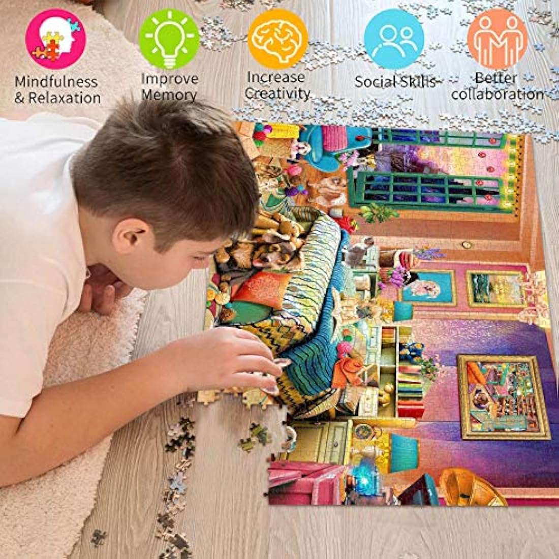 1000 Pieces Jigsaw Puzzles for Adults | Pets Animal Jigsaw Puzzles for Adults 1000 Pieces Puzzle Gifts