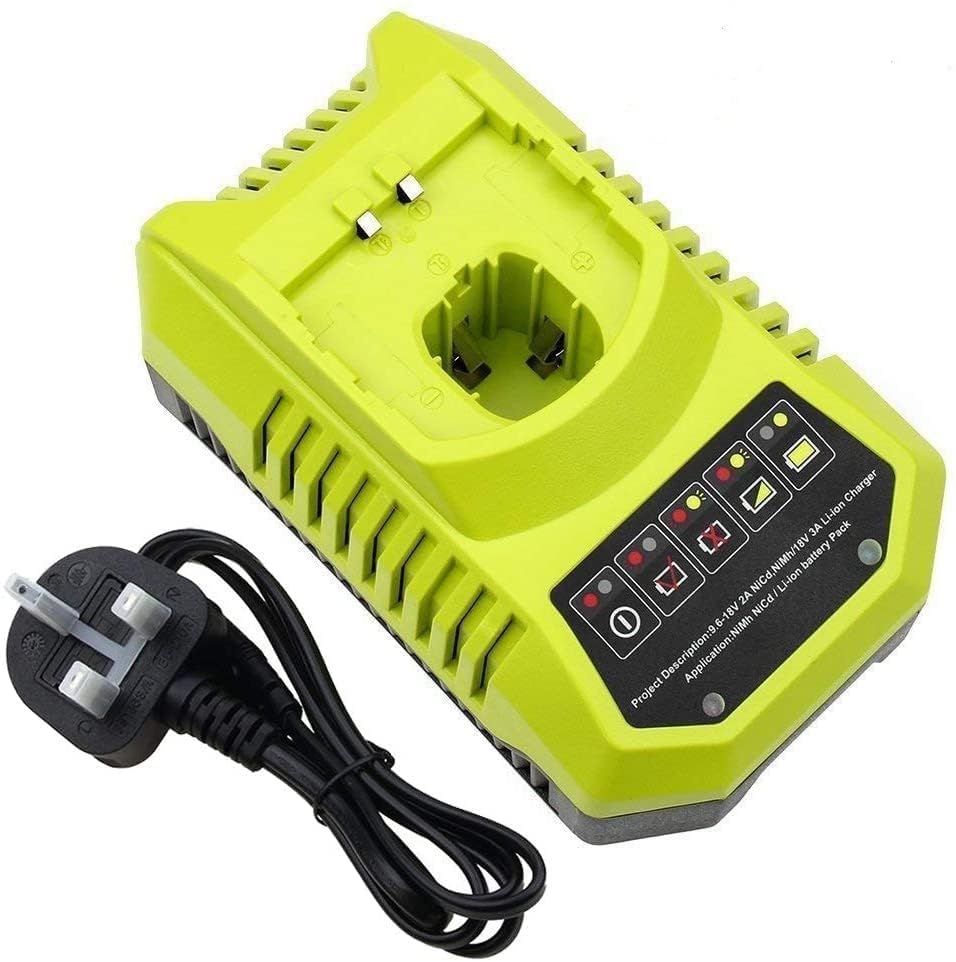 Bonadget 4A P117 Battery Charger Compatible with Ryobi One Plus 12V 14.4V 18V Li-ion & Ni-MH Battery P108 RB18L50 RB18L25 RB18L40 RB18L15 RB18L13 P107