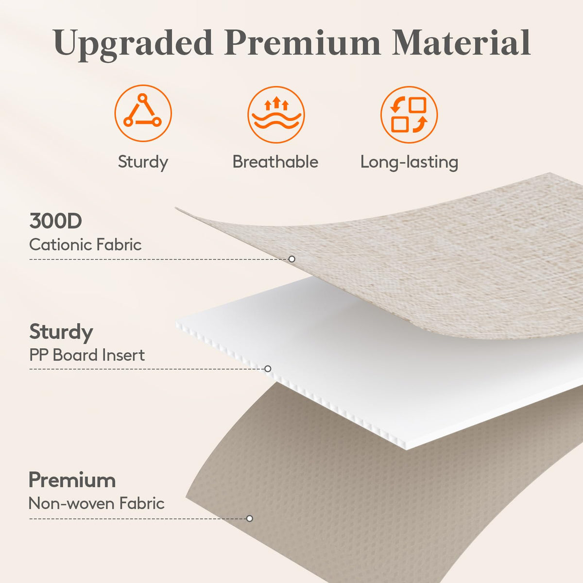 Lifewit 6 Pack Foldable Storage Bags for Bedding (Beige)