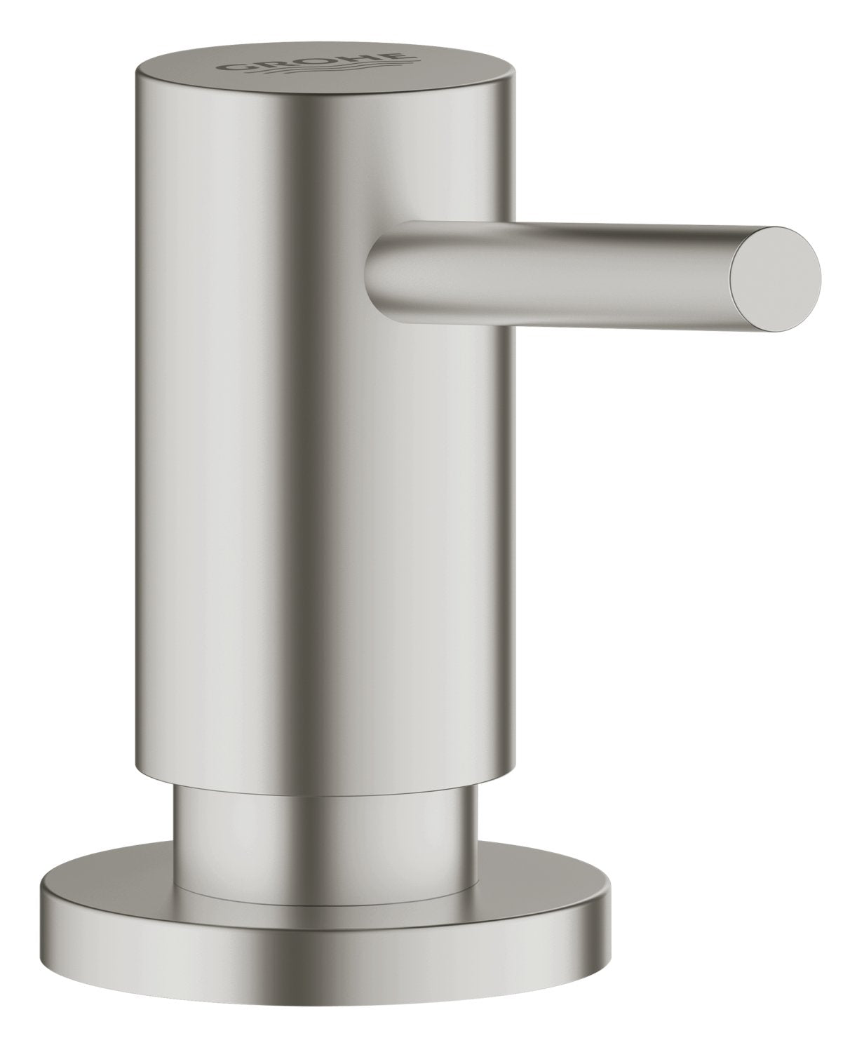 Grohe Contemporary soap dispenser (for liquids, 0.4l storage jar) 40536000, silber