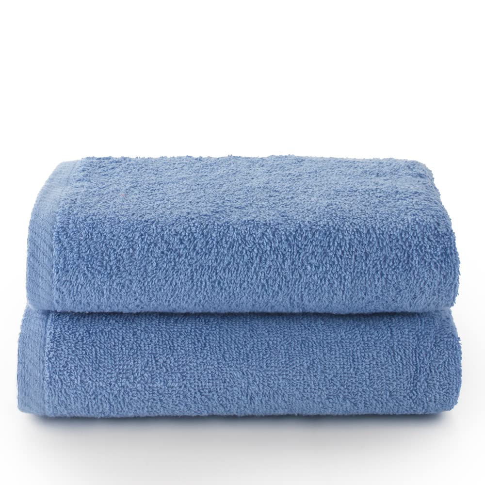 Top Towel - Plus - Large Bath Towels - Bathroom Towels - 2 Hand or Sink Towels - 50 x 100 cm - 100% Cotton - Lavender