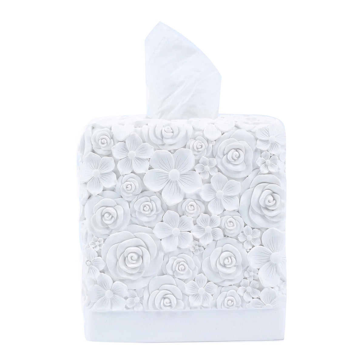 Hymmah Modern Square Tissue Box Cover Holder,Bathroom Accessories Decor Unique Design Tissue Box Cover for Bathroom Vanity Counter Tops Also Great for