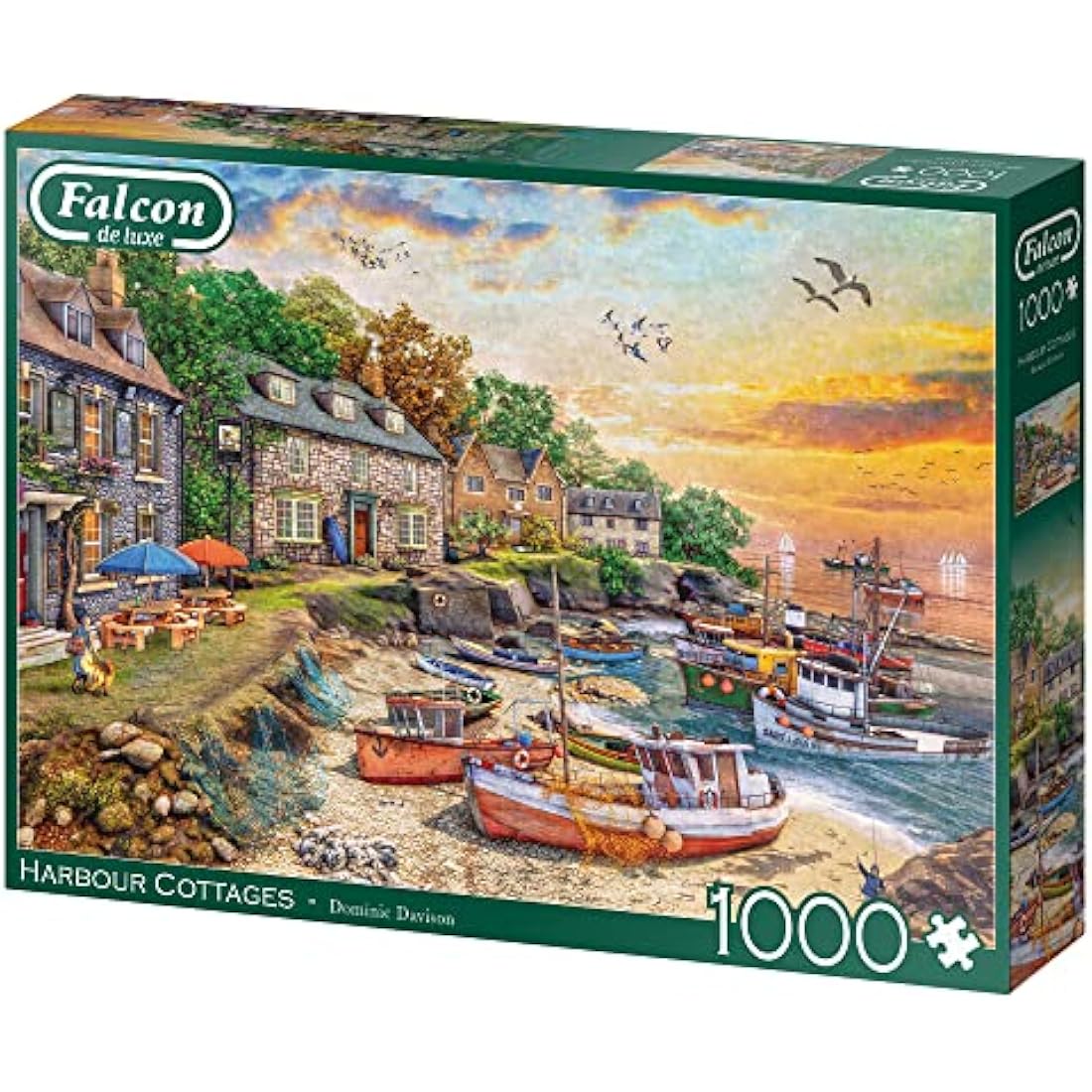 Jumbo, Falcon de luxe - Harbour Cottage, Jigsaw Puzzles for Adults, 1000 piece