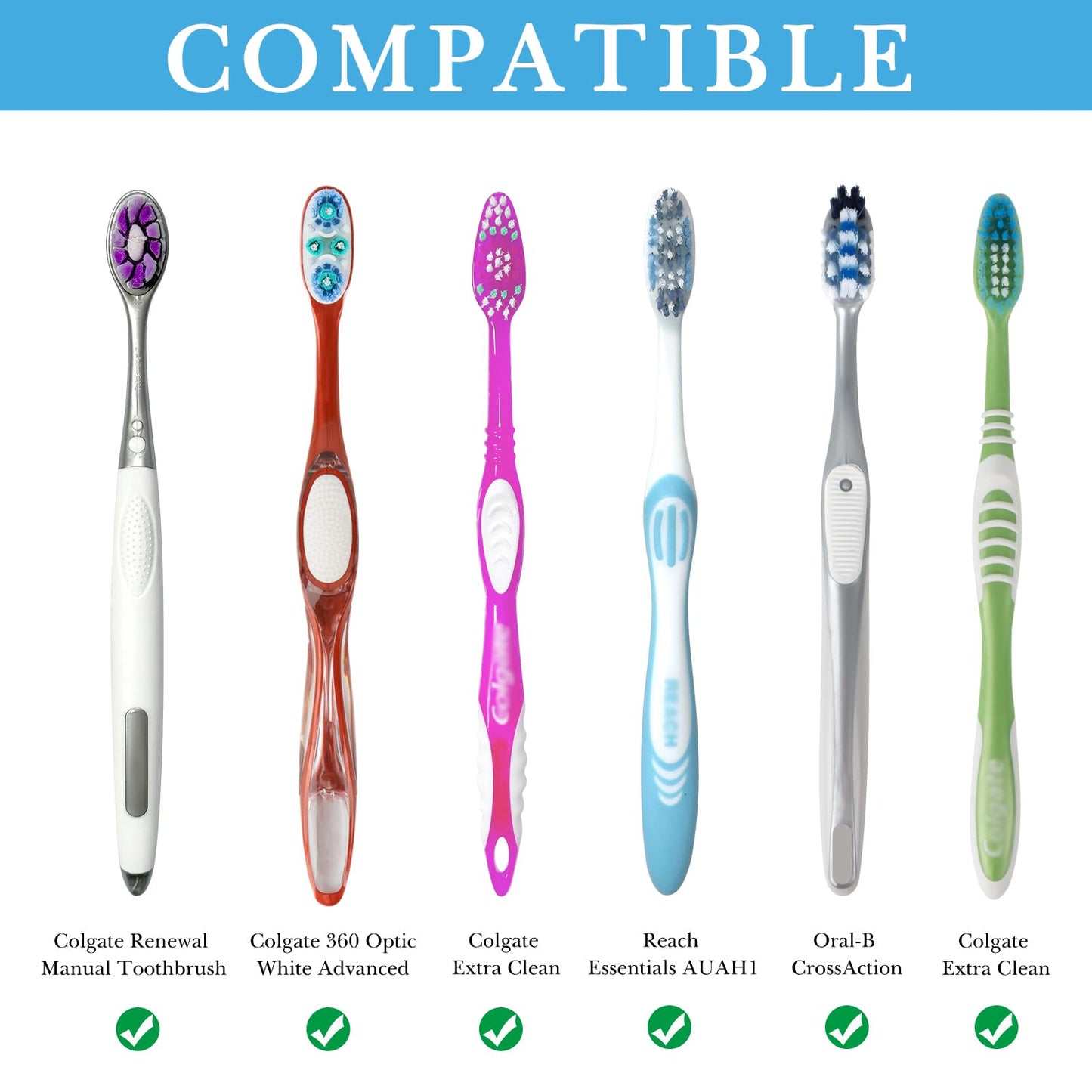Linkidea 5-Slot Wall Mount Waterproof Toothbrush Holder for Bathroom, Plastic Organizer for Toothpaste, Compatible with Oral-B CrossAction