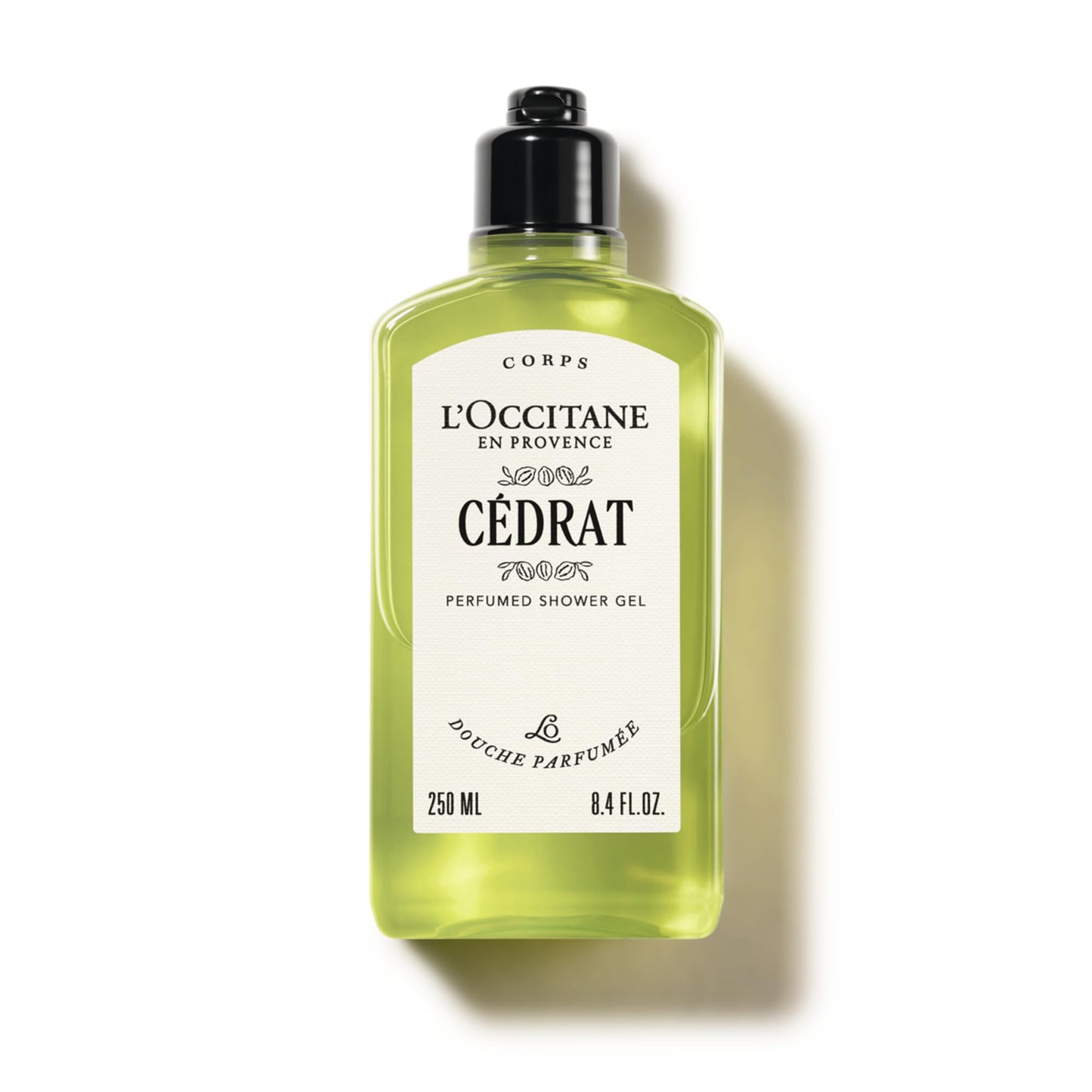 L'OCCITANE C?drat Shower Gel 250ml, Energising Citrus & Cedarwood Body Wash for Men, Premium & Clean Beauty for All Skin Types