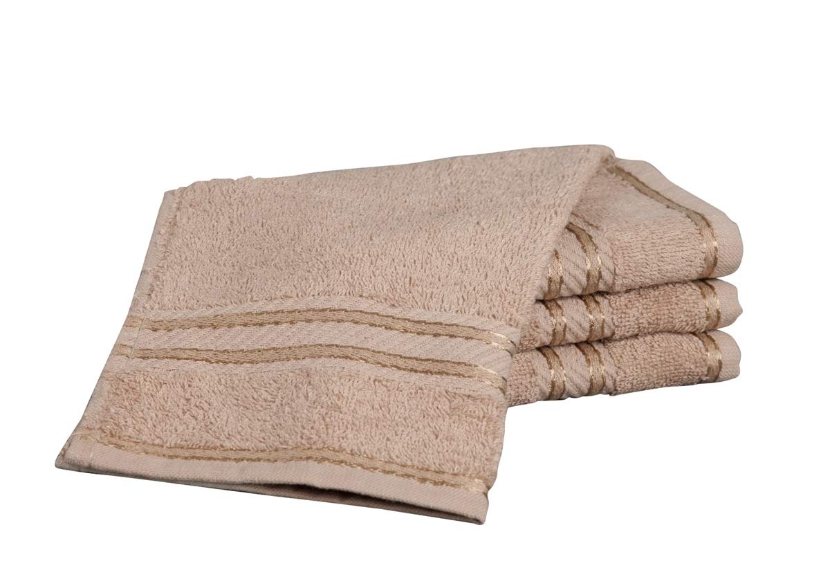 Bentley Priory Linens Supreme Face Flannels for Bathroom 500GSM Super Soft Egyptian Collection Pack of 4 Absorbent and Quick Dry Face Cloth Flannel
