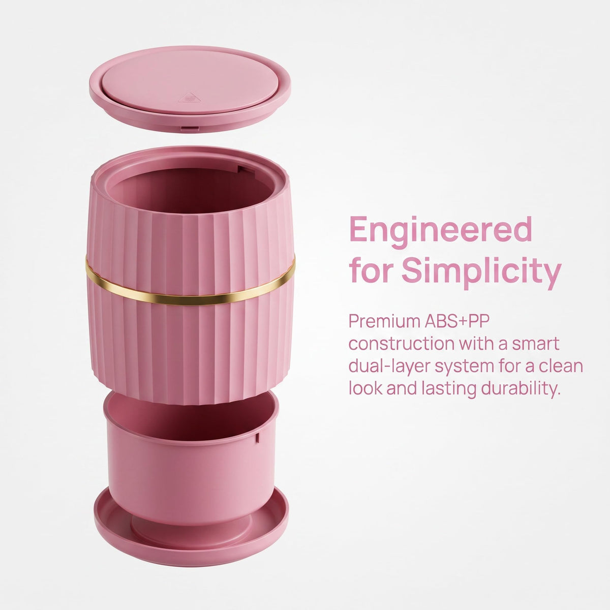 2 Pcs Desktop Bin with Press Type Lid, 3L Plastic Mini Trash Can Waste Bin
