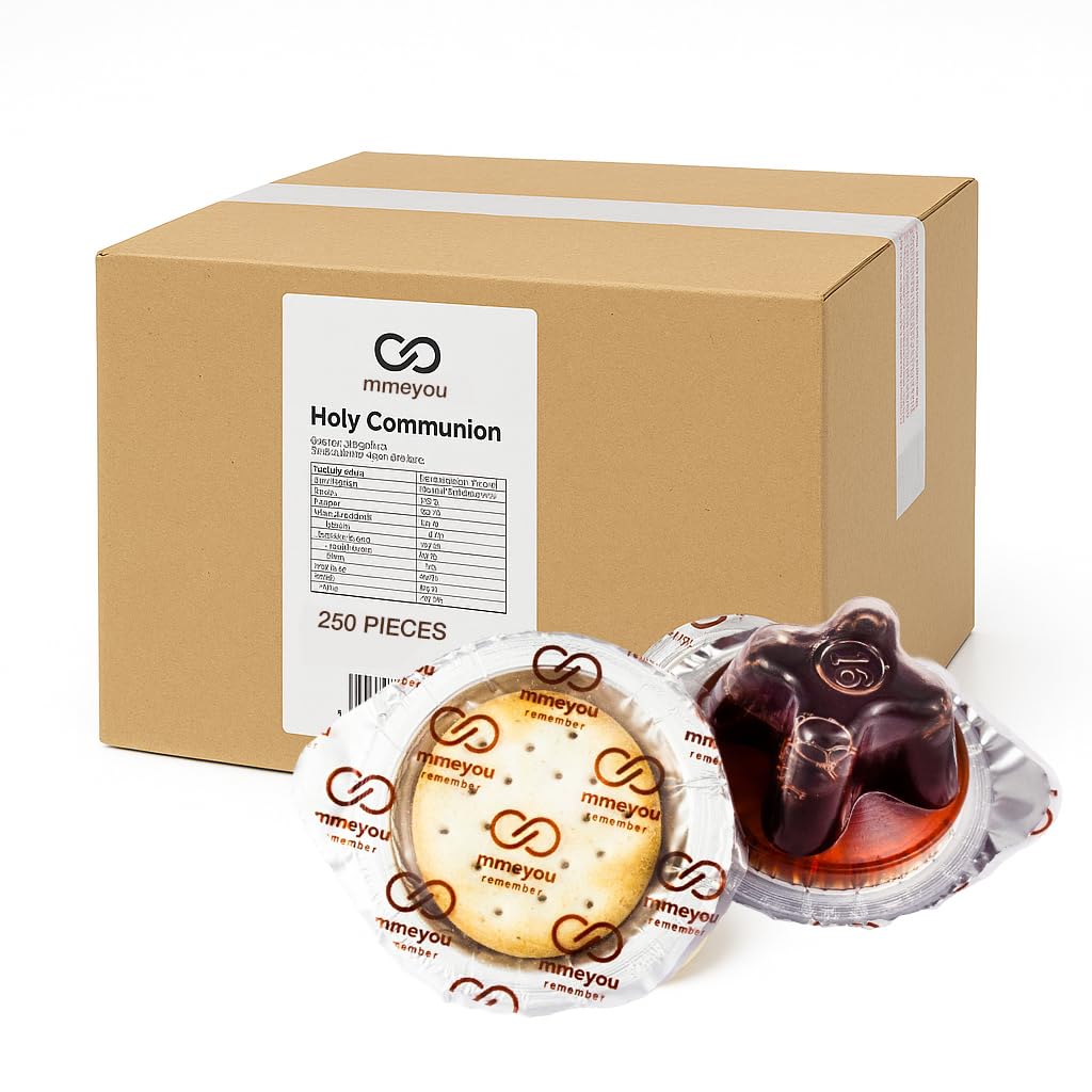 Mmeyou (Count 250) Packaged Holy Communion Crackers Prefilled Communion Wine Mmeyou Communion Cups Cracker with Red Grape Juice - All in one packaged