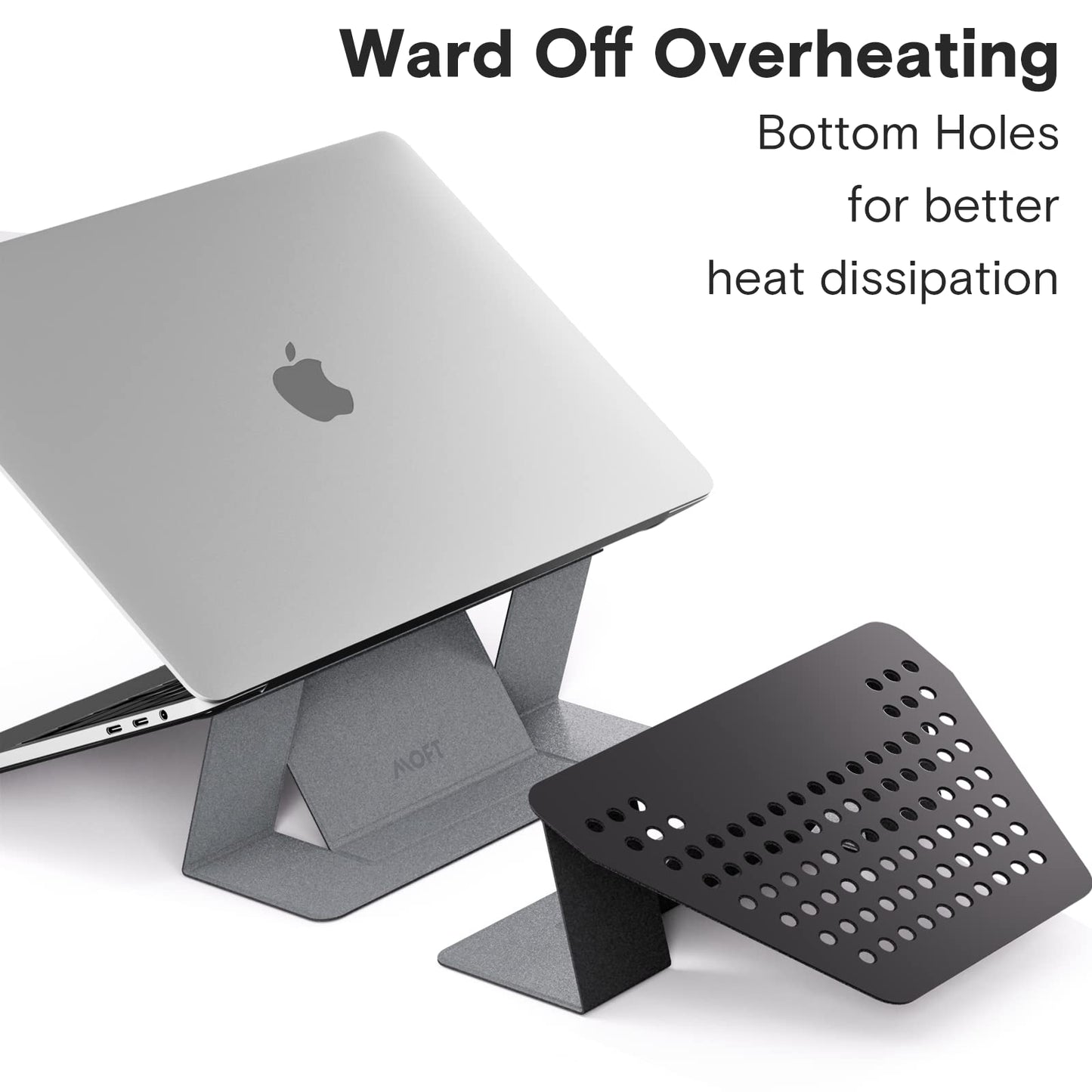 MOFT Laptop Stand with 2 Adjustable Angles 25° and 15°, Compatible with Laptops up to 16 Inches, Lightweight, Portable, Practical, Stable