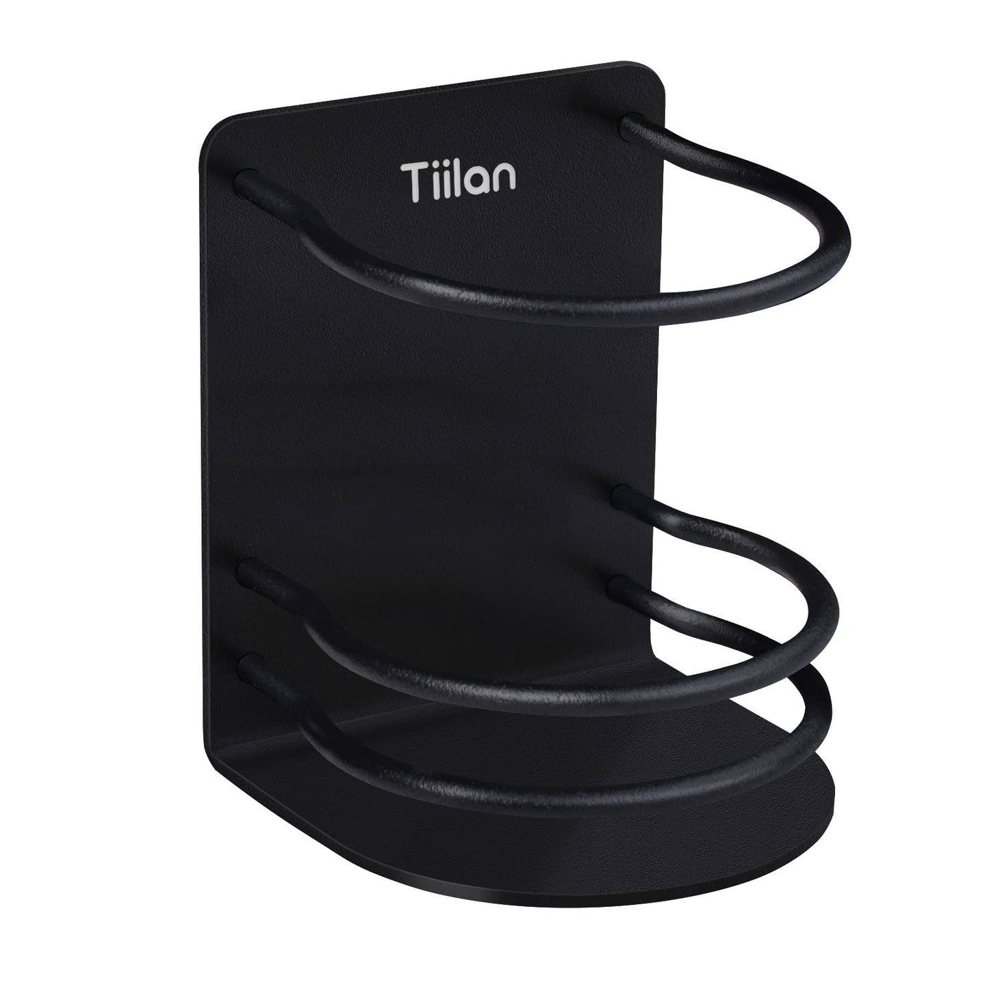 Tiilan Toothbrush Holder Wall Mounted, Bathroom Storage Stand for Razor, Toothpaste - Self Adhesive, Stainless Steel, Black