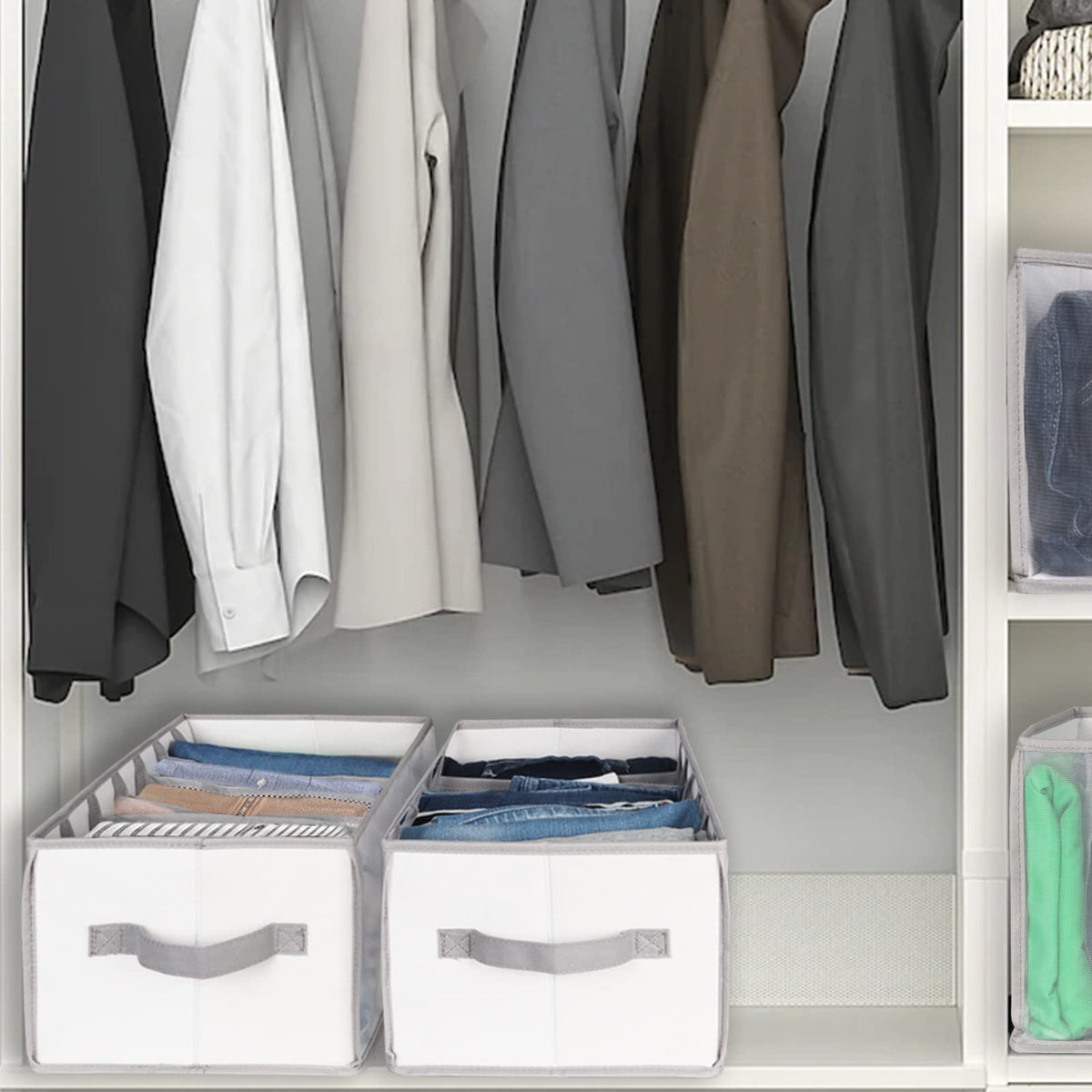 Univivi Extra Large Clothes Storage Organiser,7Grids,2 pack