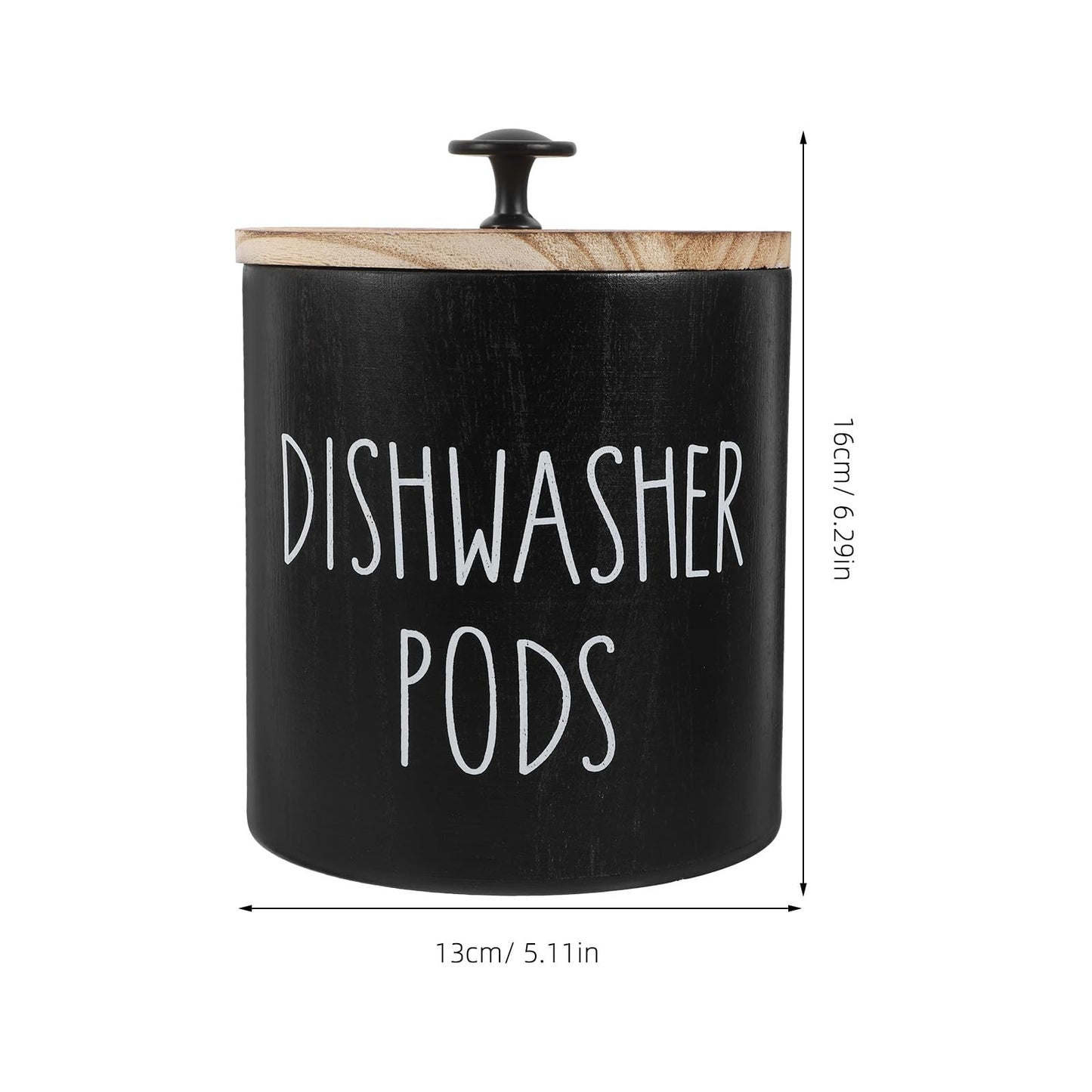 Zerodeko Round Dishwasher Pod Holder with Lid Laundry Storage Container Lidded Storage Box for Dishwasher Tablets Laundry and Small Beads Kitchen