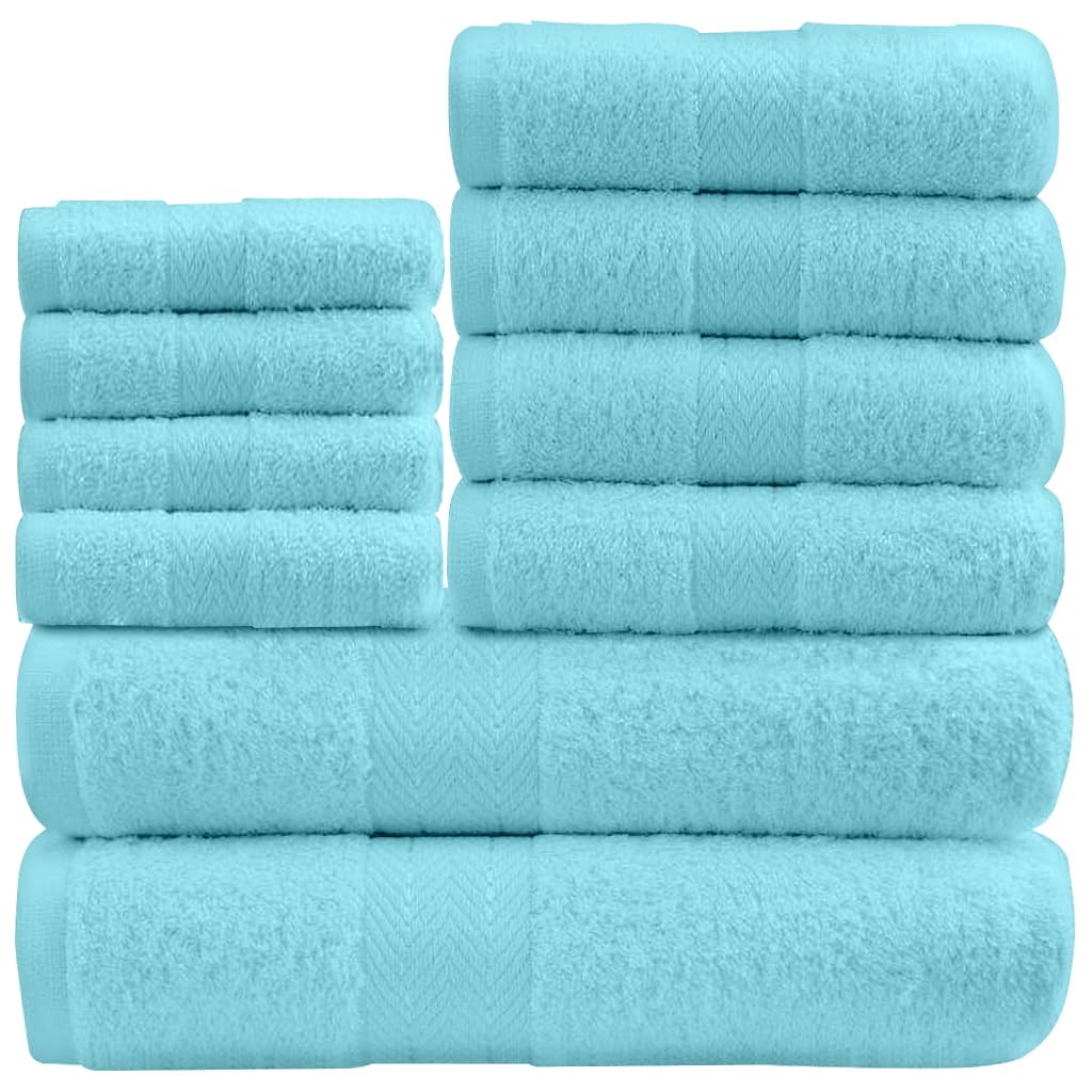 GC GAVENO CAVAILIA Soft Towels - 10 Piece Bathroom Towels Bale Set - Premium Quality Water Absorbent Towel, 4 Face 4 Hand 2 Bath Towel, 450 GSM