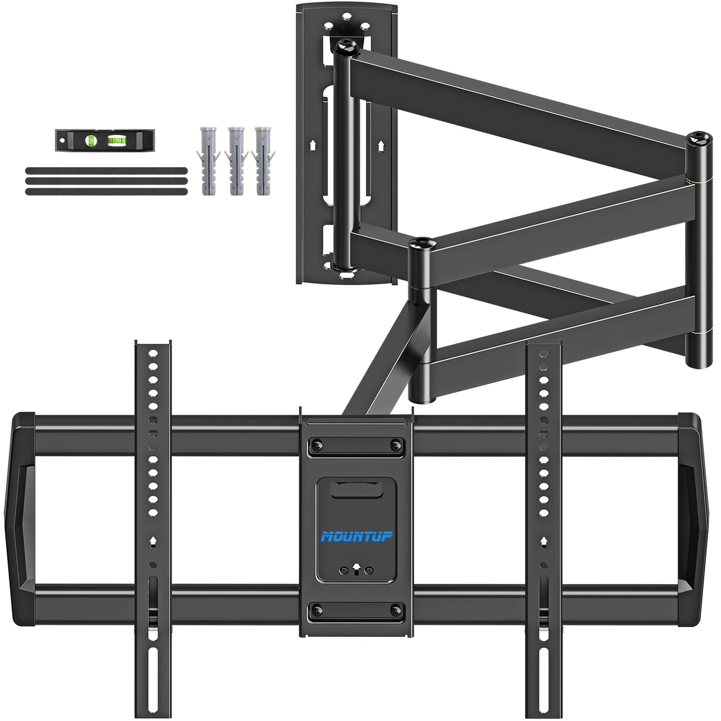MOUNTUP TV Wall Bracket with 962mm Long Arm for Most 42-75 Inch TVs, Full Motion Corner Wall Mount with Extension, Tilt, Swivel Articulating Arm, Max