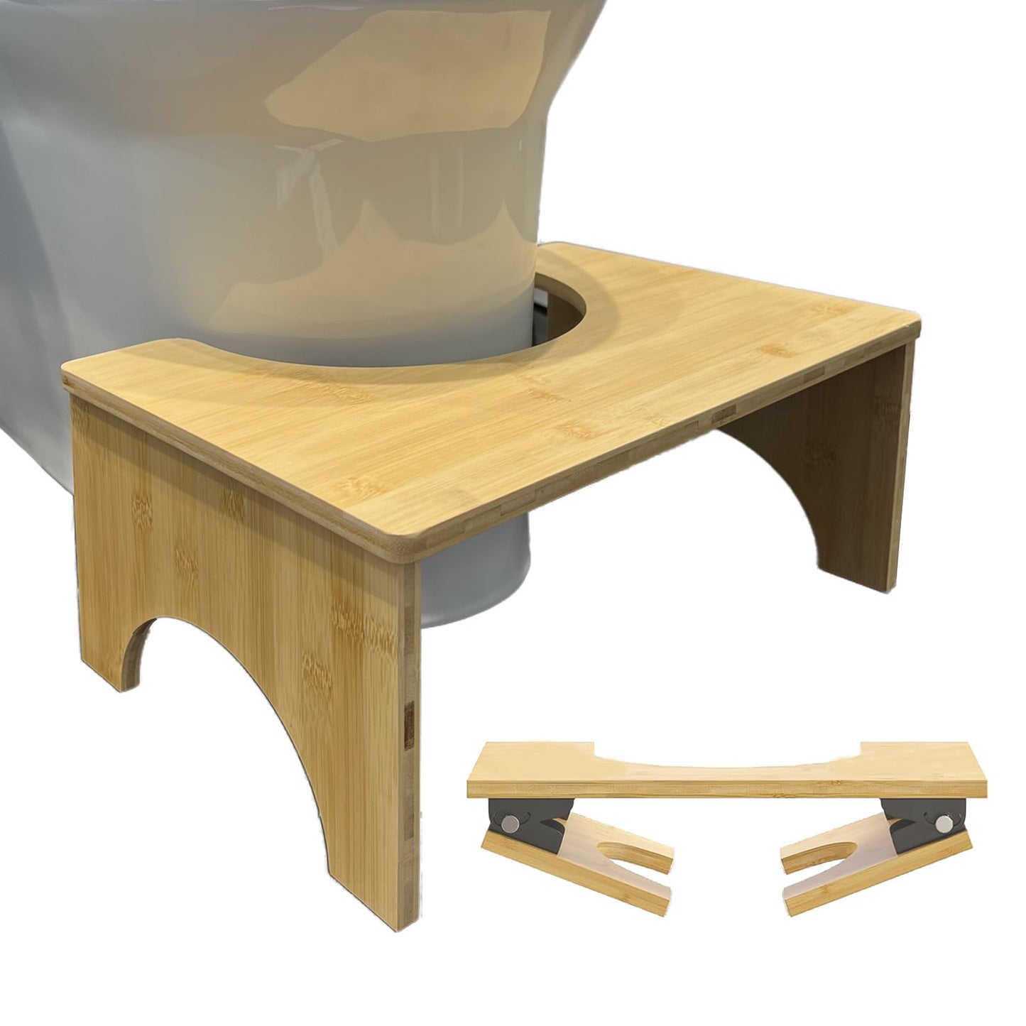 DTXDTech Squatting Potty Step Footstool, Bamboo Toilet Stool, Assisted Toilet Stool, Poop Stool, Healthy Bowel Movement?Your Nice Helper