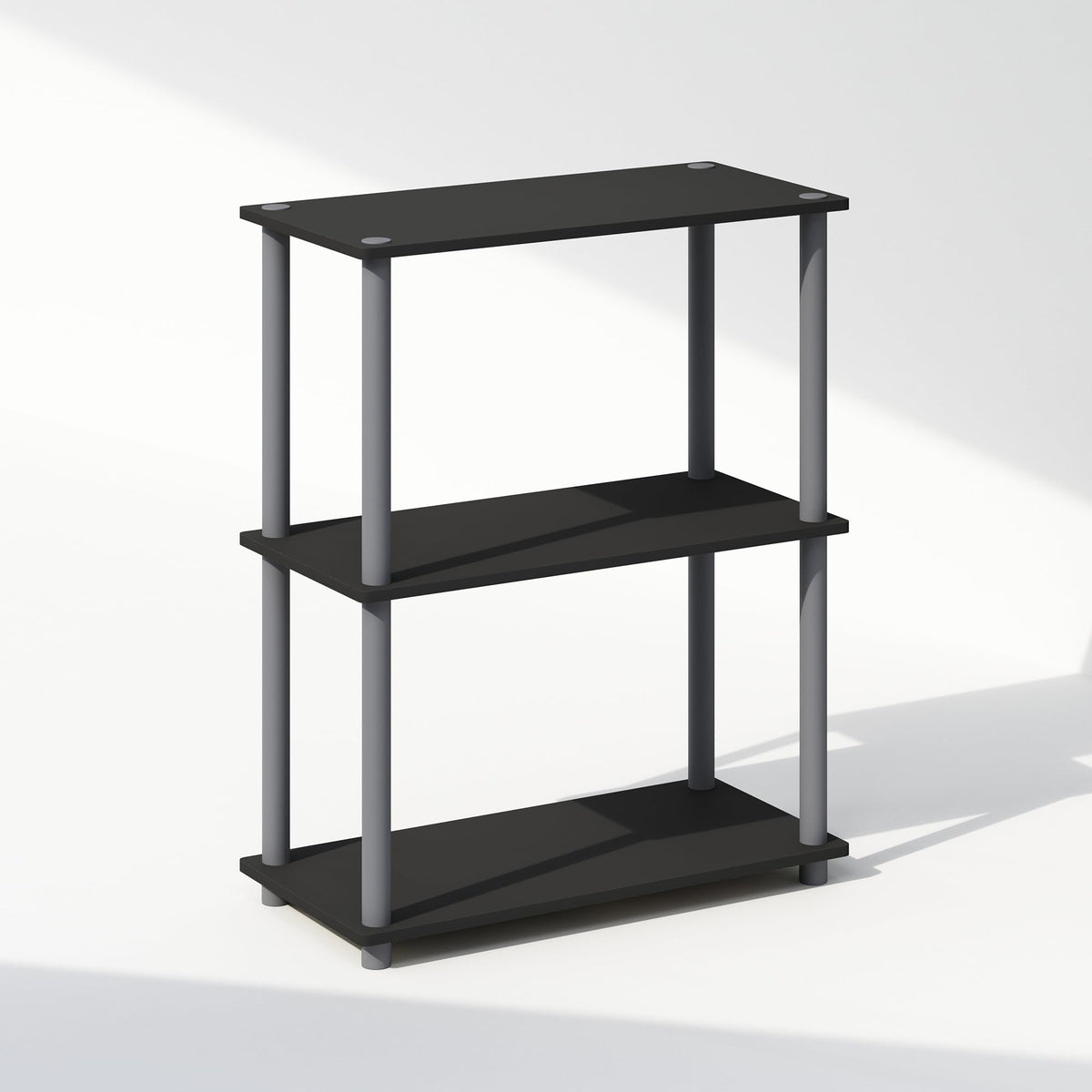 Furinno TURN-N-TUBE Book Shelf, 3-Tier Bookshelf, Bookcase with Multipurpose Compact Display Rack, 29.46 x 59.94 x 75.18 cm, for Living Room, Bedroom