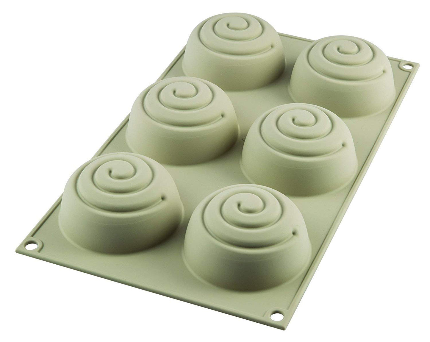 Silikomart | Silicone Cake Mould MINI GIROTONDO, Non-Stick, 6 Mini Spirals, Pack of 1 Cake Mould, 3D Design, ? 68 h 37 mm, Volume 600 ml, Made in