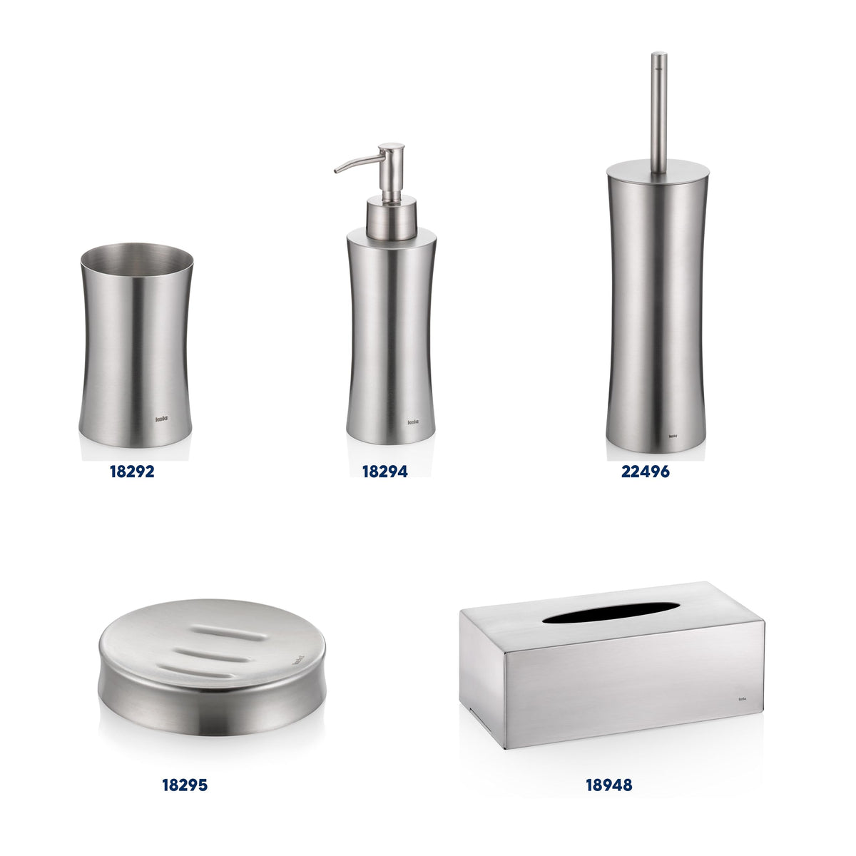 Kela "Elegance WC-Set, Stainless-Steel, Silver