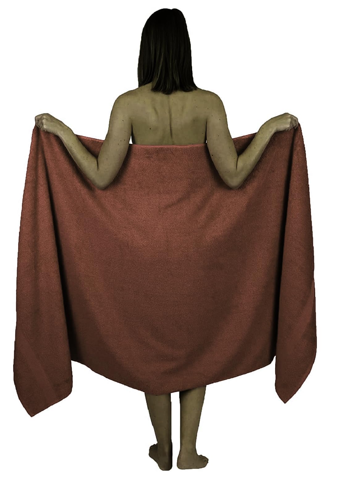 Wholesale Trade Dealz Extra Large Bath Sheet 100 x 200 cm Super Jumbo Big Bath Sheets Towels Beach Body Wrap XL Bath Towels 600-GSM (Chocolate Brown)