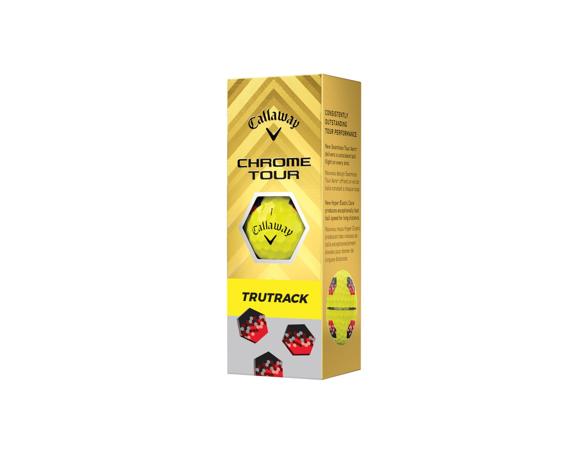 Callaway Golf Chrome Tour Golf Balls (Yellow, True Track)